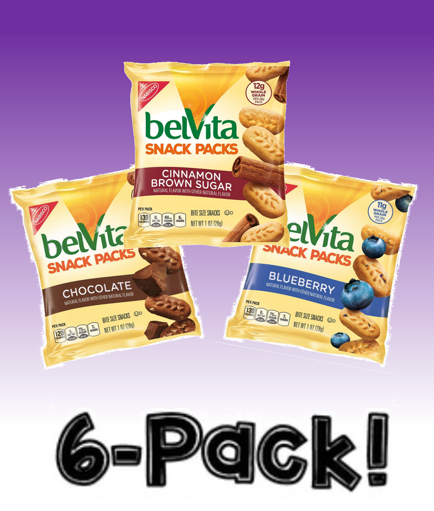 FNS17- BELVITA Snack Pack Cookies - 6 Pack