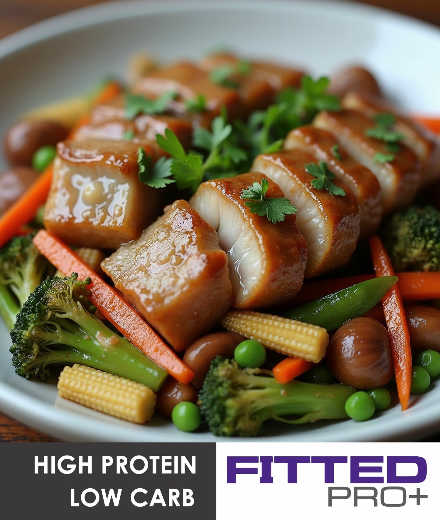 FP017 - LOMO DE CERDO AGRIDULCE CON "STIR FRY" DE VEGETALES