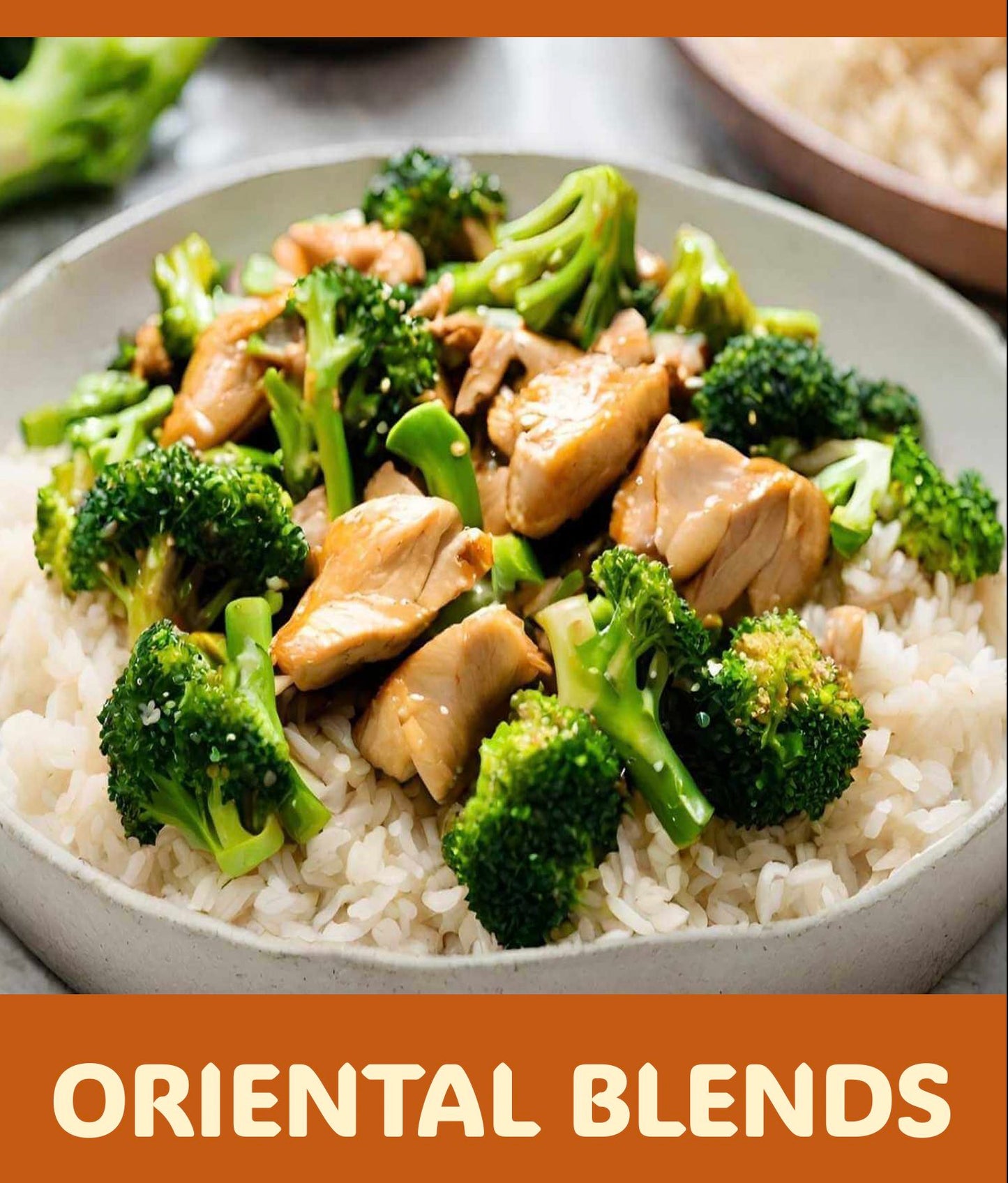 FN046- Arroz con Cebolla, Pollo a la Naranja y Vegetales