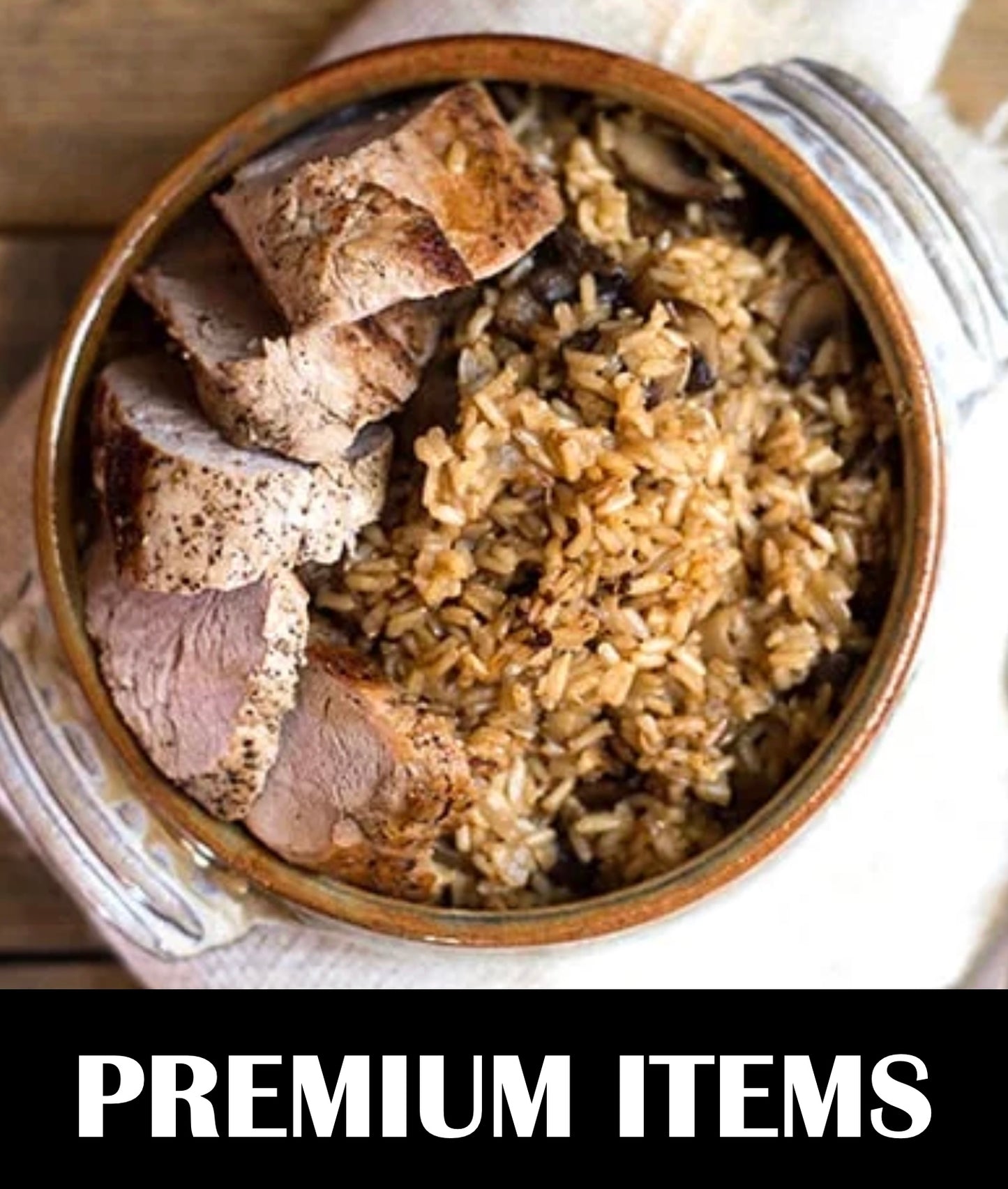 FN117 - Lomo de Cerdo con Arroz con Cebolla y Amarillos