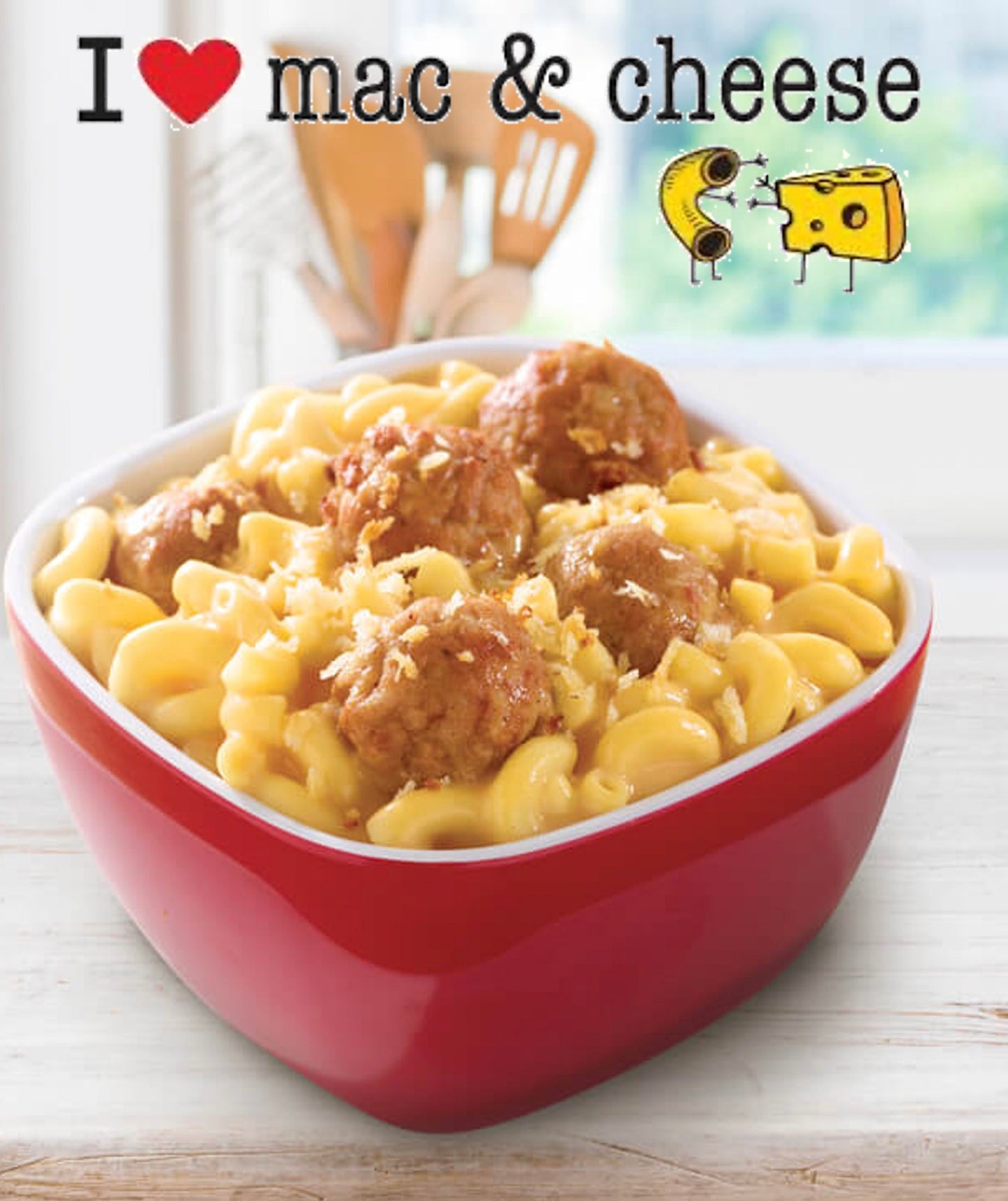 FN143- MAC AND CHEESE WITH MEATBALLS