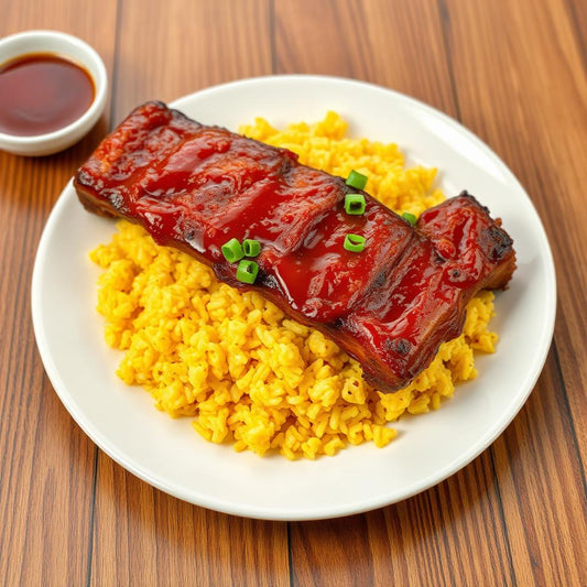 FN203- Arroz Mamposteao con Costillas de Cerdo en Salsa BBQ