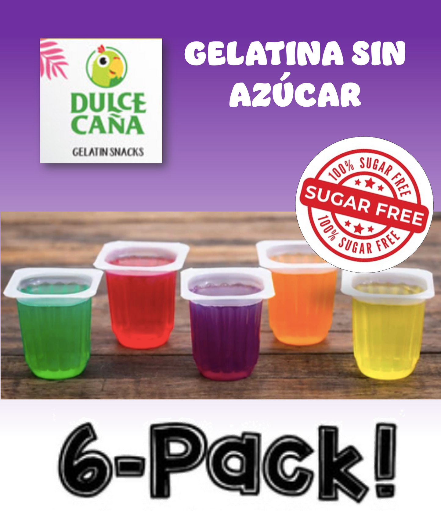 FNS14- GELATINA SUGAR FREE - Dulce Caña - 6pack