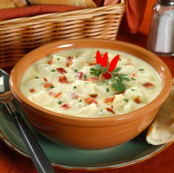 FN199 - Crema de Papa y Tocineta y Vegetales al Vapor