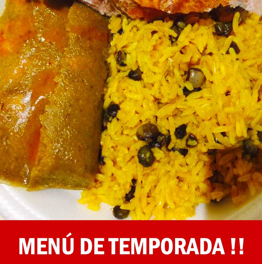 FN223 - Pastel de Yuca y Cerdo con Arroz con Gandules