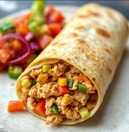 FN125 - Burrito 12" con Pavo Molido, Salsa y Queso