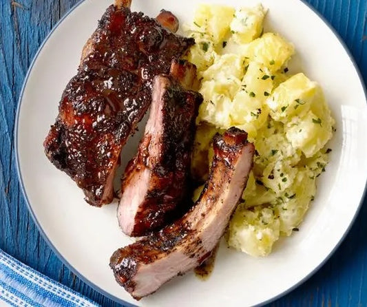 FN040- Batata Asada con Costillas BBQ