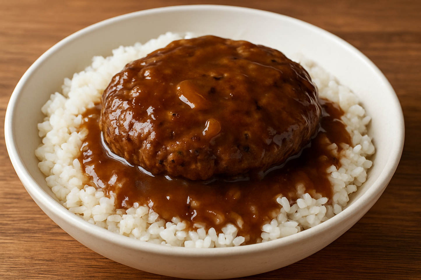 FN075 "ALL BEEF" Burger en Salsa Criolla con Arroz Blanco