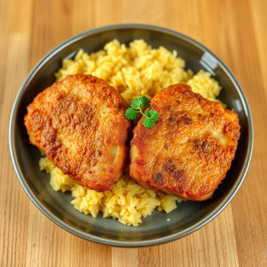 FN086 - Arroz con Gandules, Chuletas al Horno y Amarillo