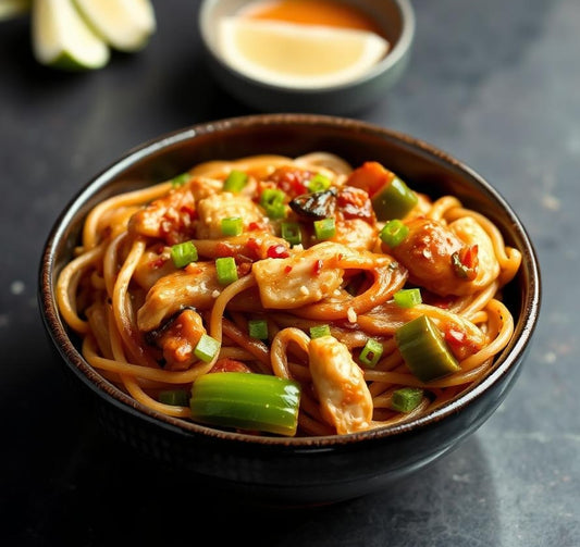 FN089 – Lo Mein de Vegetales, Pollo