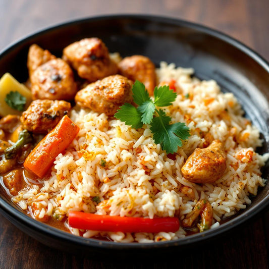 FN107 - Arroz con Vegetales y Pechuga de Pollo a la Criolla