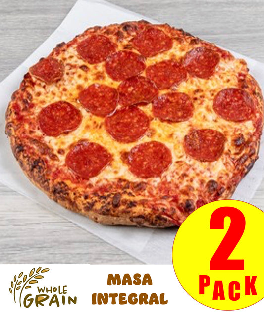 FN208 - Pizza Personal de Pepperoni Masa Integral - 2-Pack