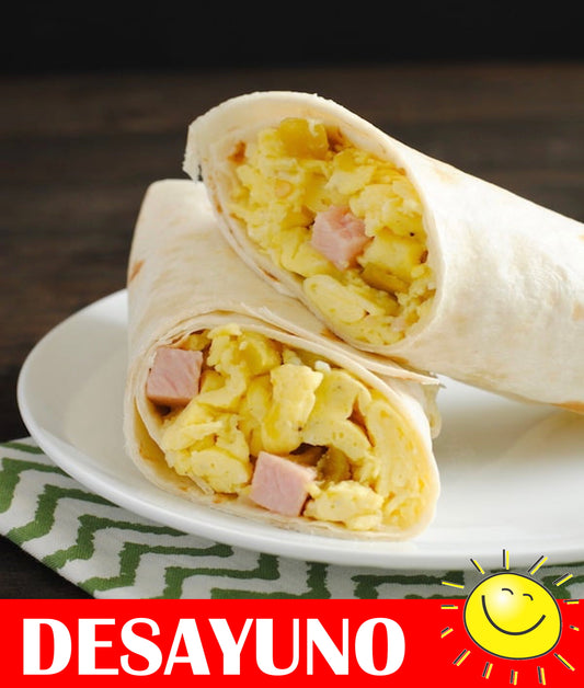 FNB044 - Breakfast Burrito de Revoltillo, Jamon y Queso