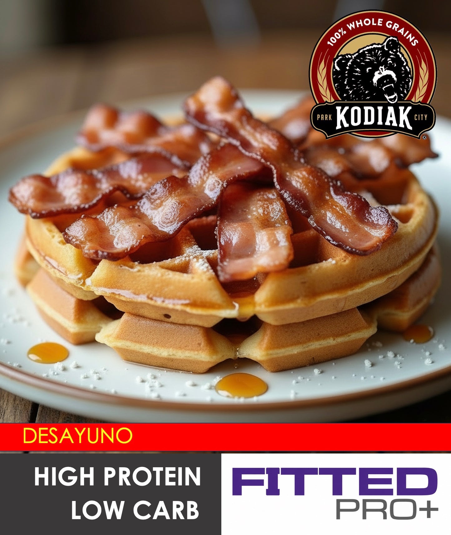 FPB001 - "KODIAK Protein Waffles" con Tocineta