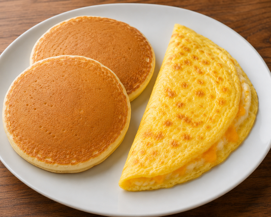 FNB011 - Omelette de Queso y Pan Cakes Alto en Proteina