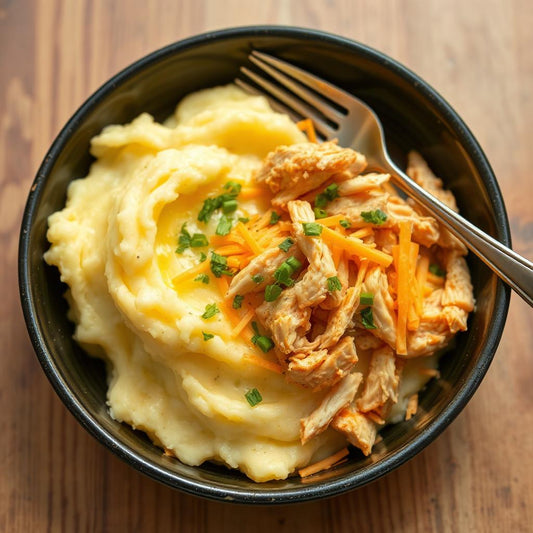 FN088 - Majado de Papa y Queso Cheddar con Guiso de Cadera de Pollo