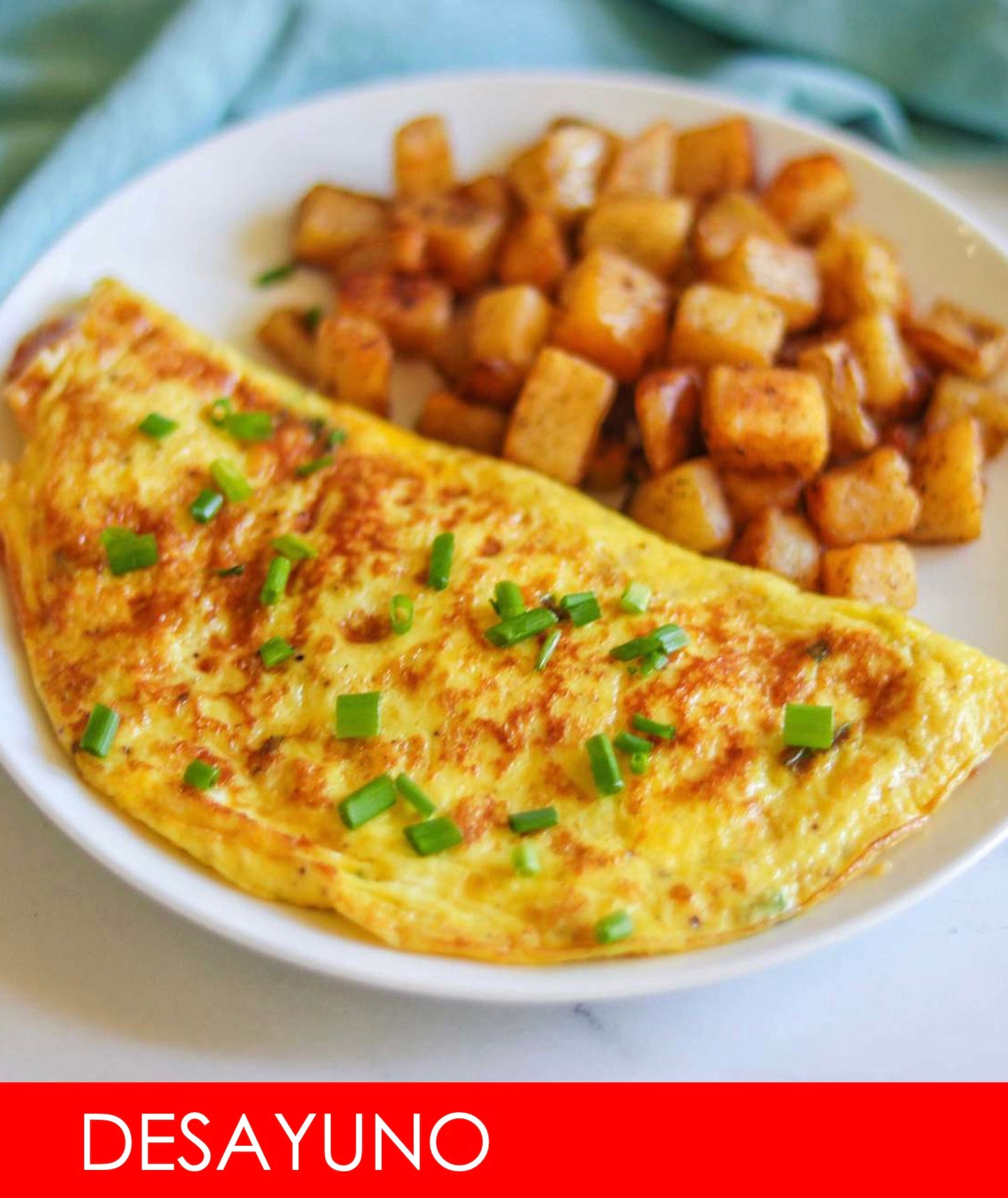 FNB008 Omelette de Queso con Papas Salteadas