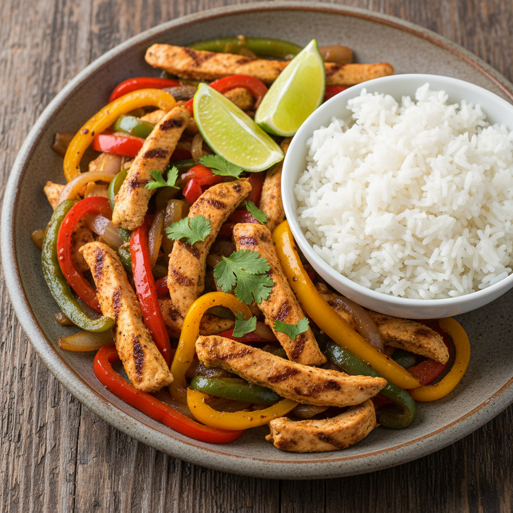 FN153 - Arroz Jazmin con Pepper Pollo