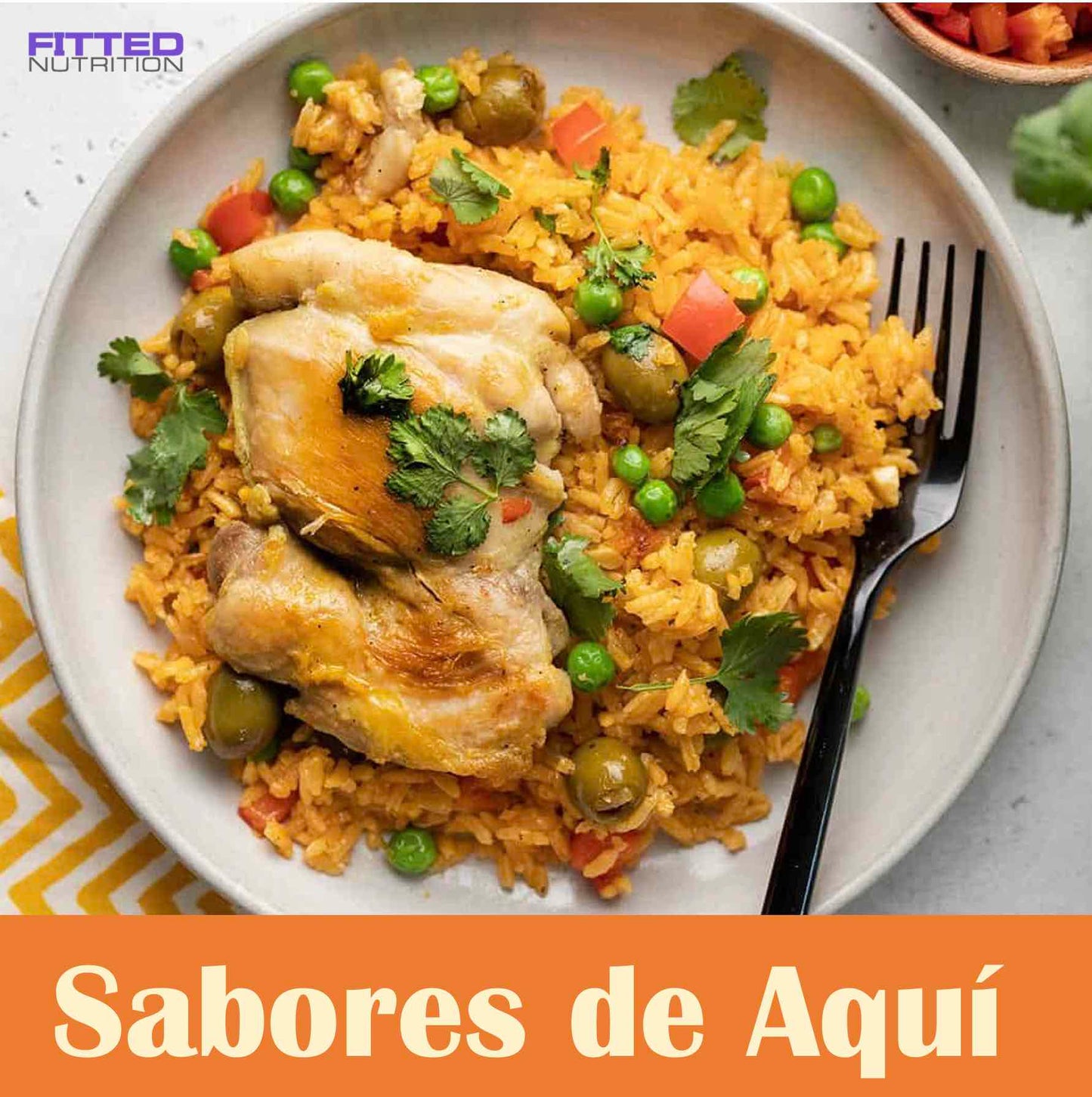 FN142- ARROZ CON GANDULES Y POLLO A LA CRIOLLA CON AMARILLOS