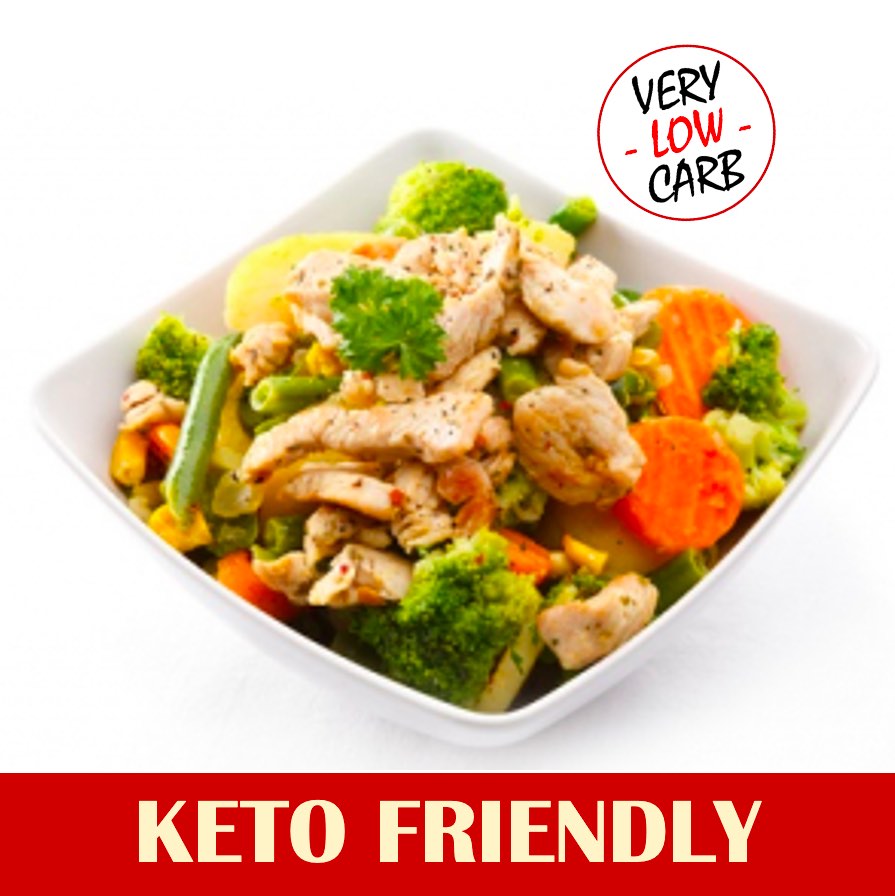 FN029 - Pechuga de Pollo al Horno y Vegetales al Vapor - Keto Friendly