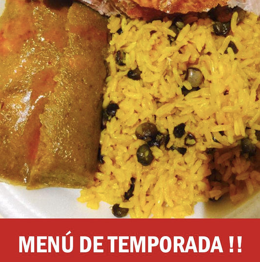 FN223 - Pastel de Yuca y Cerdo con Arroz con Gandules