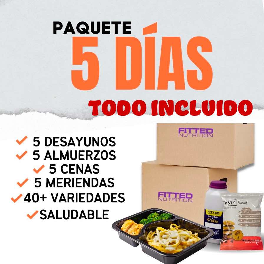 PLAN TODO INCLUIDO 5 días. (5 desayunos, 5 almuerzos, 5 cenas, 5 meriendas)